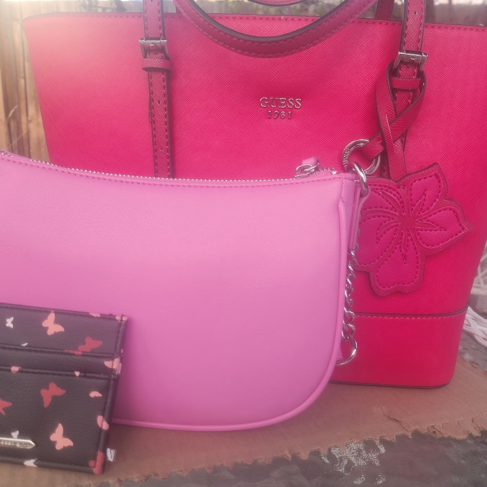 GUESS Pink Tote Bag